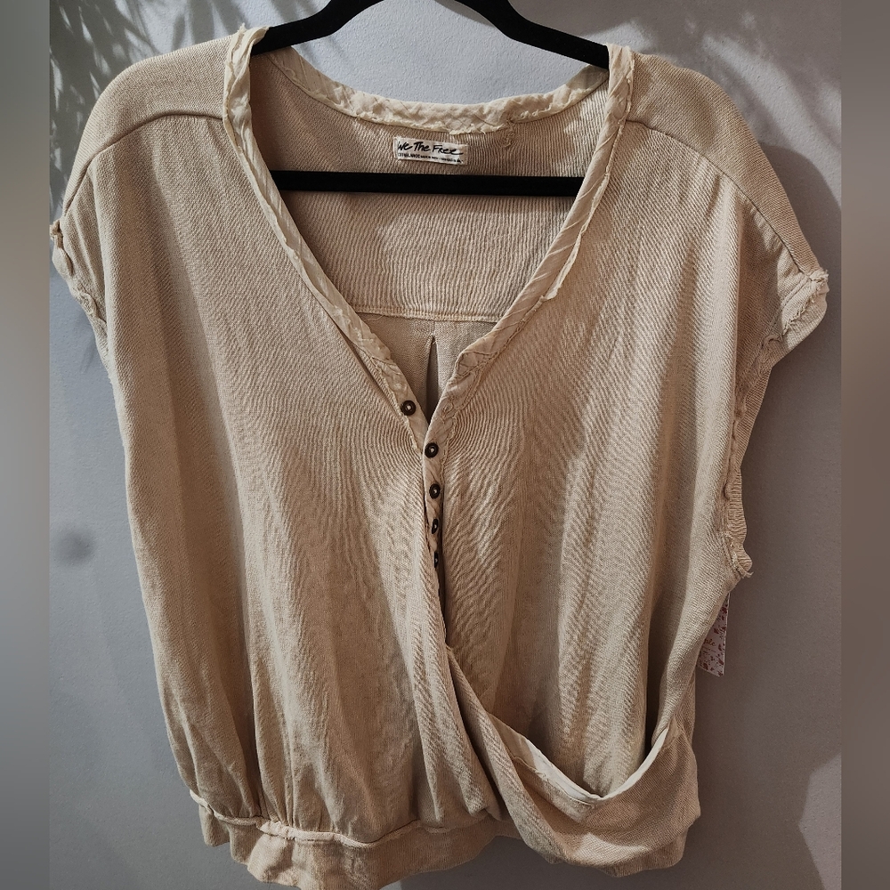 Free People Embroidered Pullover NWT